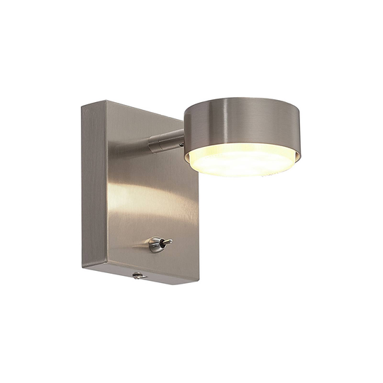 Lindby Kaylou LED-vägglampa, kort, matt nickel