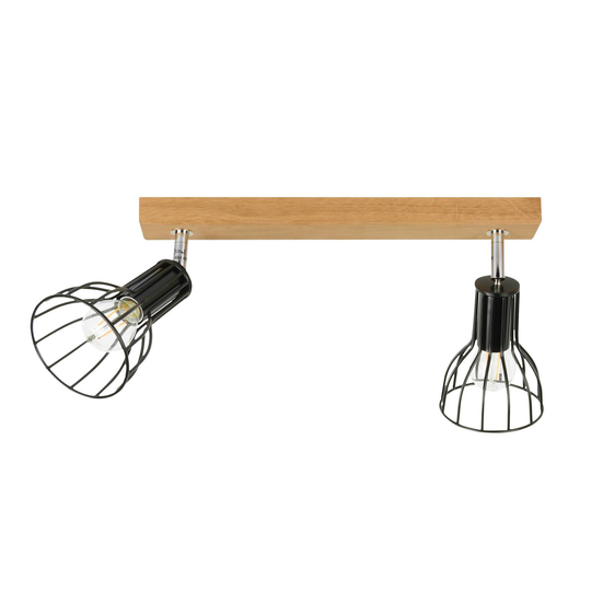Envolight Aria taklampa, oljad ek, 2 lampor