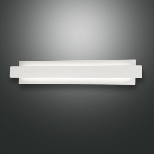 LED-vägglampa Regolo med metallfront vit