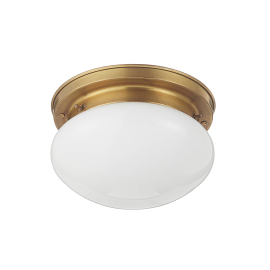Opalfärgad taklampa HARRY med mässing