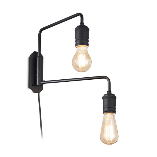 Ideal Lux Triumph vägglampa 2 lampor, svart