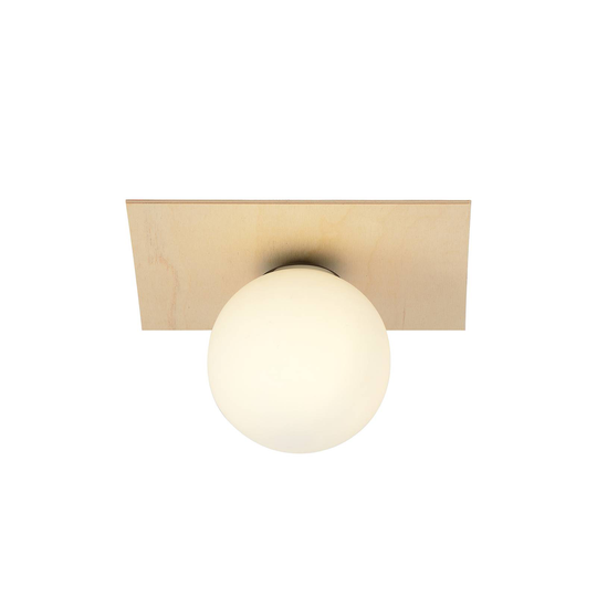 Taklampa Kenzo, kantig, brun/vit, 1 lampa