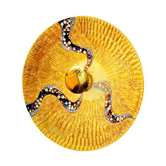KOLARZ Luna Kiss Gold vägglampa, 24 kt, Ø 54 cm