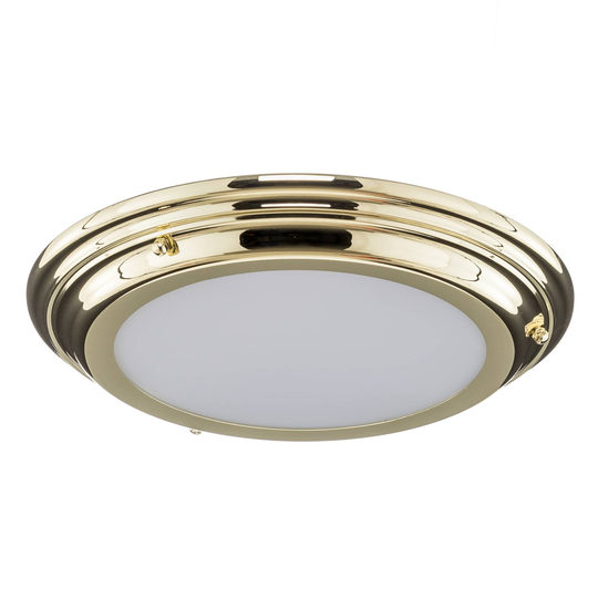 LED-taklampa Welland IP44, mässing polerad