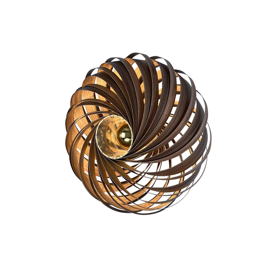 Gofurnit Veneria vägglampa, nötträd, Ø 50 cm