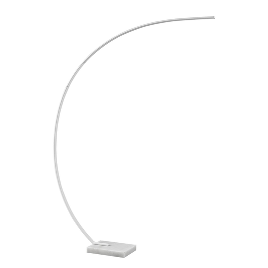 Lindby Kendra LED-båg-golvlampa, vit