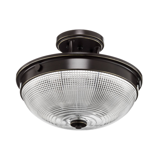 Glas-taklampa Mantle med bronsfinish