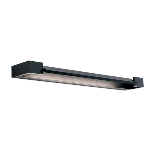 LED-spegellampa Zandor i svart, bredd 60 cm