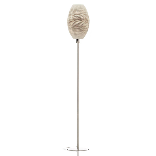 Golvlampa Koral Olive av biomaterial, linen