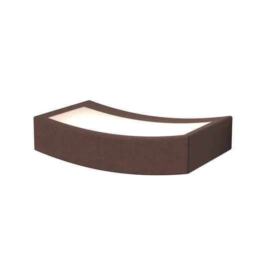LED-vägglampa Dolce i rost-look, bredd 13 cm