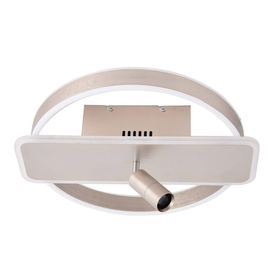 Lucande Damivan LED-taklampa, rund, nickel