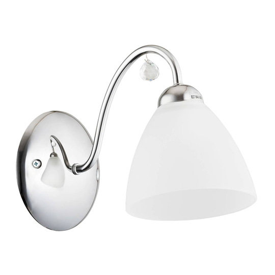Vägglampa Svetlana, silver med ädelstenar