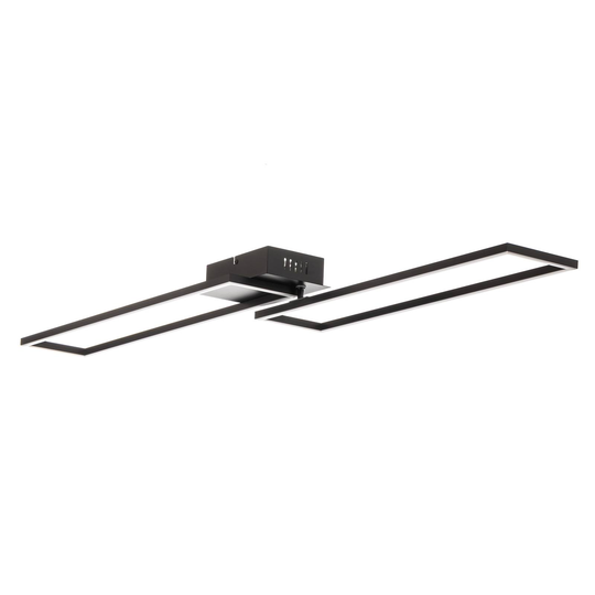 LED-taklampa Frame, fjärrkontroll, svart