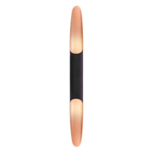 LED-vägglampa Apodis, 80 cm roséguld/svart