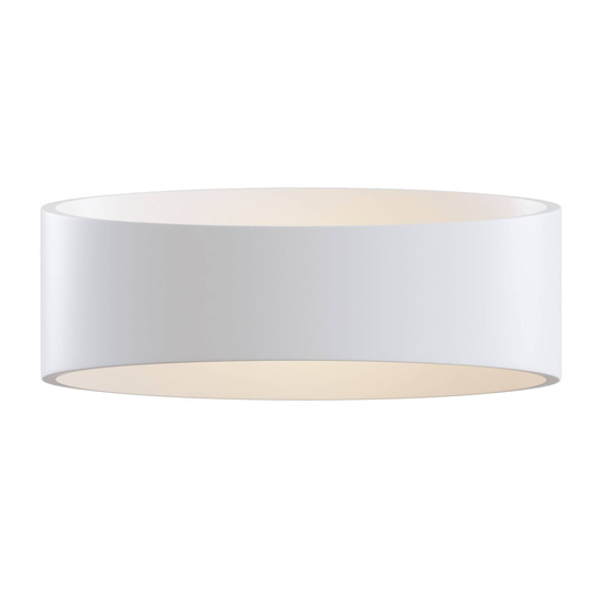 LED-vägglampa Trame, oval form i vitt