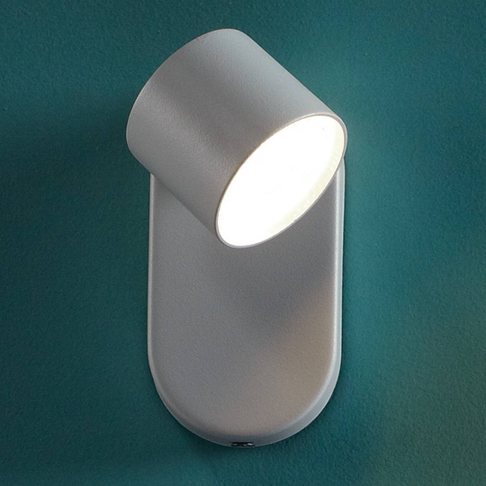 Vit LED-vägglampa Star, svängbar
