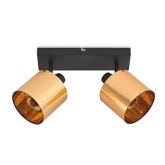 Lindby Joudy taklampa, 2 lampor, ljust brons