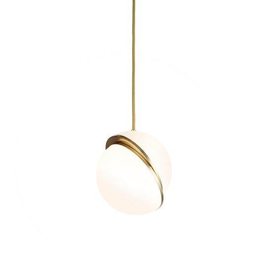 Lee Broom Mini Crescent Light Taklampa Opal/Mässing