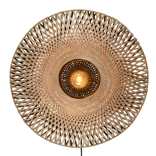 GOOD & MOJO Kalimantan vägglampa, rund, Ø60 cm