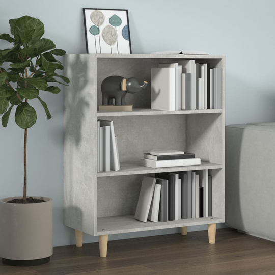 vidaXL Skänk betonggrå 69,5x32,5x90 cm konstruerat trä