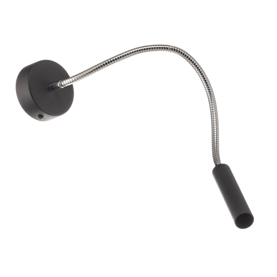 Vägglampa Flexa med flexarm, svart
