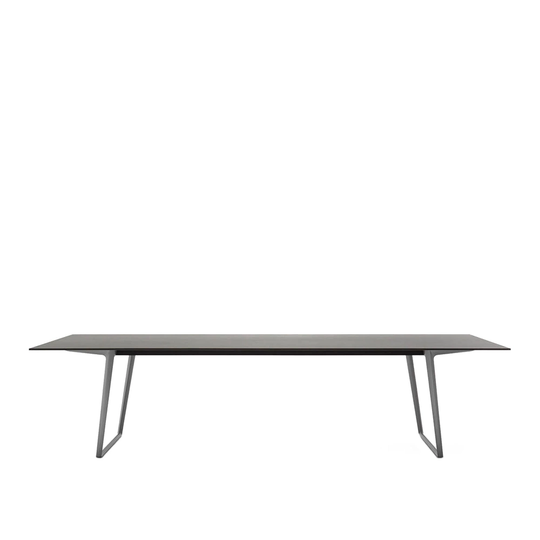 Axy Comfort Table 100x240, Calce Light Black, White frame