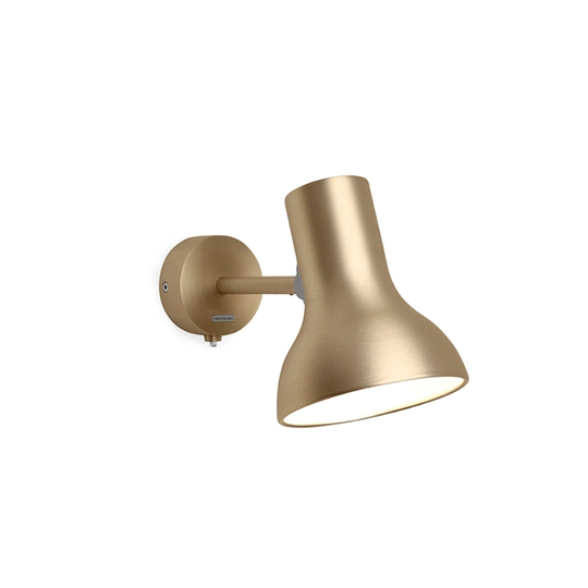 Type 75 Mini Metallic Wall Light, Gold Lustre with, Excl. LED 10W E27