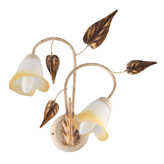 Vägglampa Vanda 2 lampor elfenben