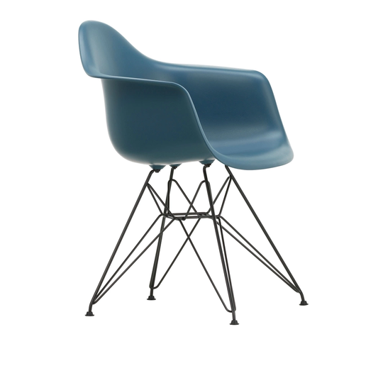 Eames Plastic Armchair DAR - 83 Sea Blue - Basic Dark Base