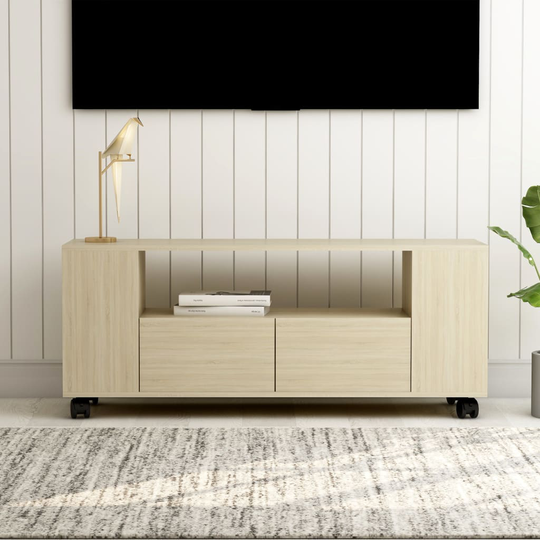 vidaXL Tv-bänk sonoma-ek 120x35x43 cm konstruerat trä