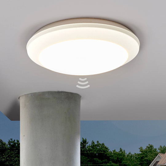 Taklampa Umberta med sensor 2xE27 vit