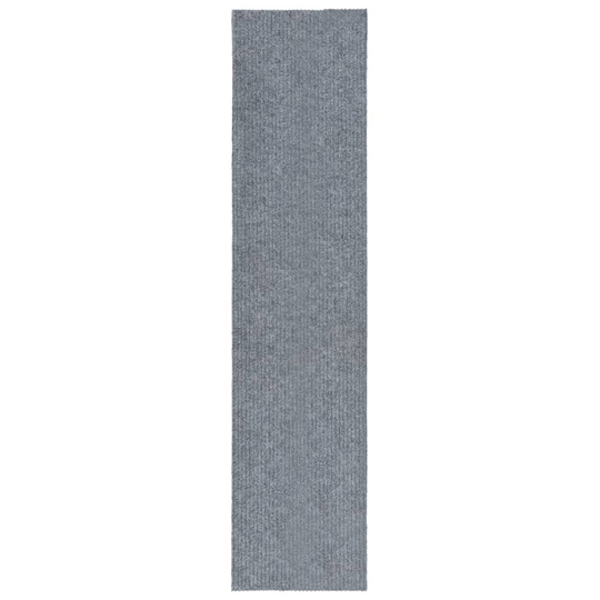 vidaXL Gångmatta 100x450 cm blå och grå