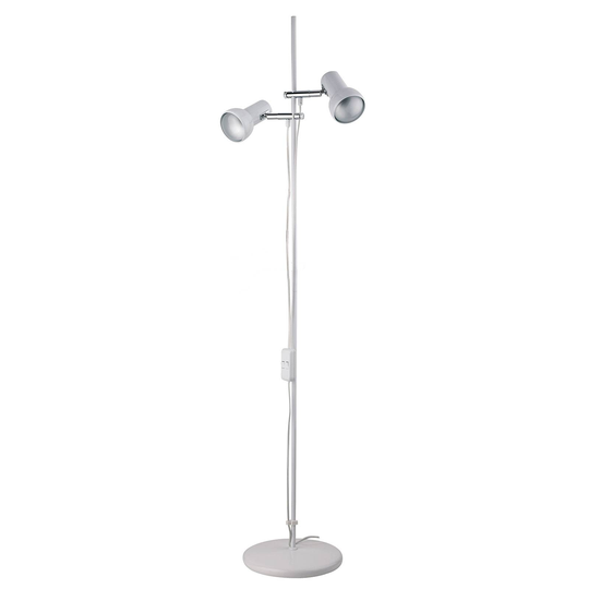Vit golvlampa EIFEL med 2 ljuskällor