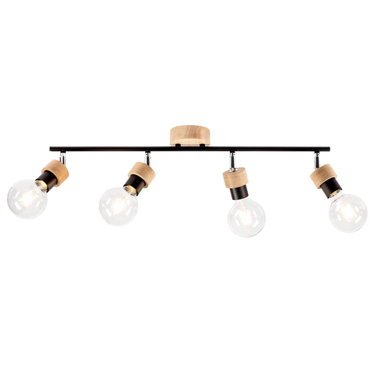 Envolight Merlo taklampa, oljad ek, 4 lampor