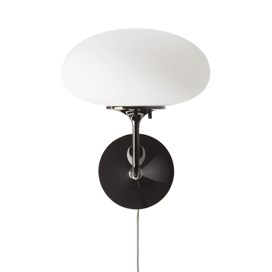 GUBI Vägglampa Dimbar Svart/Krom