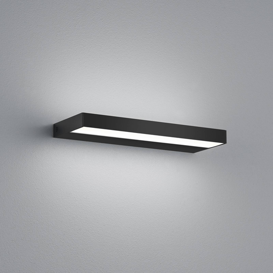 Helestra Slate LED-vägglampa, matt svart 30 cm