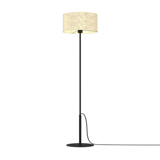 Golvlampa Jovin med rottingskärm, höjd 150cm