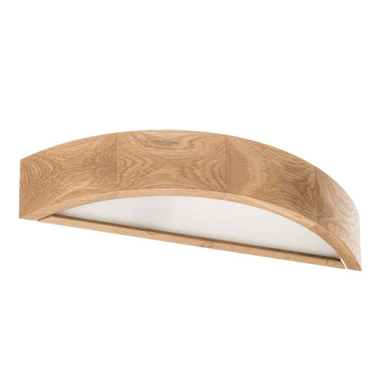 Vägglampa Kerio, bredd 40,5 cm, ek