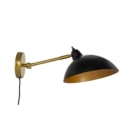 Dyberg Larsen Futura Vägglampa Matt Svart/ Guld/Mässing