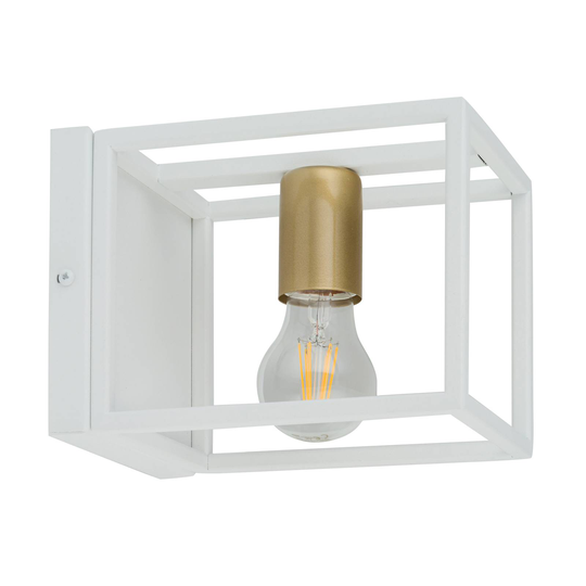 Vägglampa Aramis, 1 lampa, vit/guld