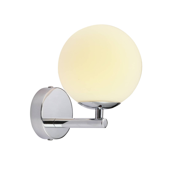 Arcchio Maviris LED-badrumsvägglampa, kula, glas