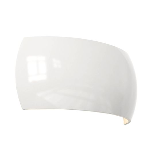 Astro Milo 300 vägglampa, keramik, vit blänkande