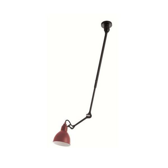 Lampe Gras N302 Taklampa Matt Svart & Matt Röd