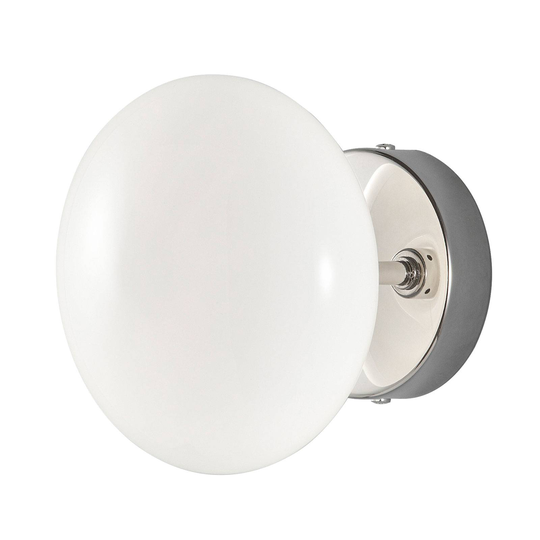Vägglampa Dolce, krom/vit skärm