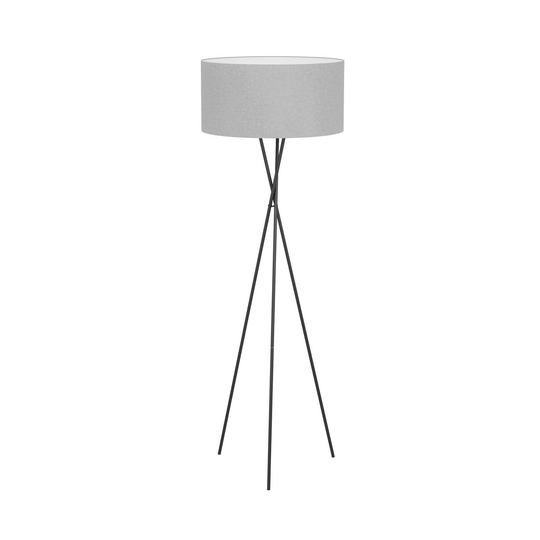 Golvlampa Fondachelli med grå linskärm