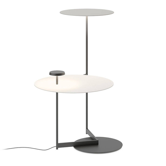Vibia Flat LED-golvlampa 90 cm grå L1, dimbar