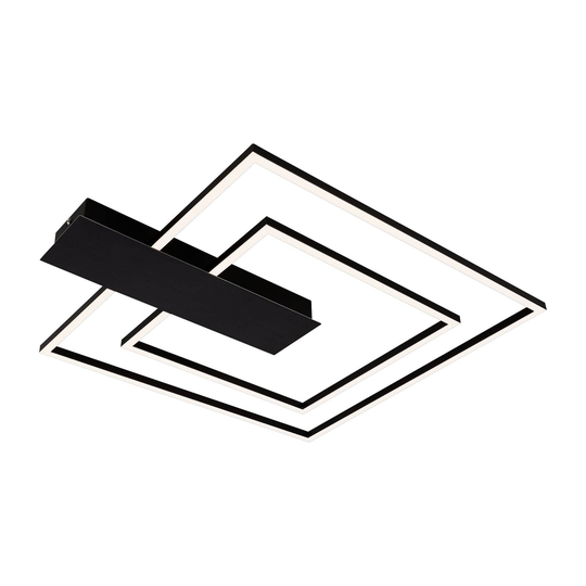 LED-taklampa Nico Duo 3.000 K kantig svart