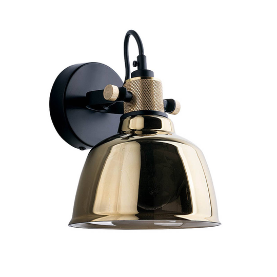Vägglampa Amalfi med metalliserat glas, guld