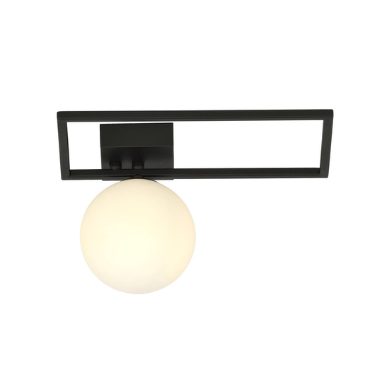 Taklampa Imago 1D, 1 lampa, svart/opal