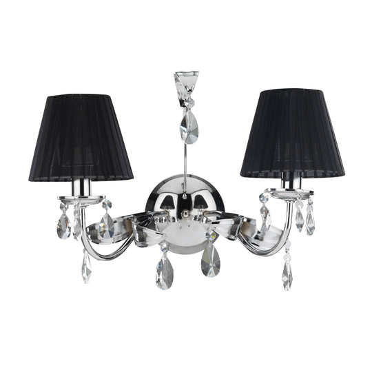Vägglampa Jacqueline, 2 lampor, svart